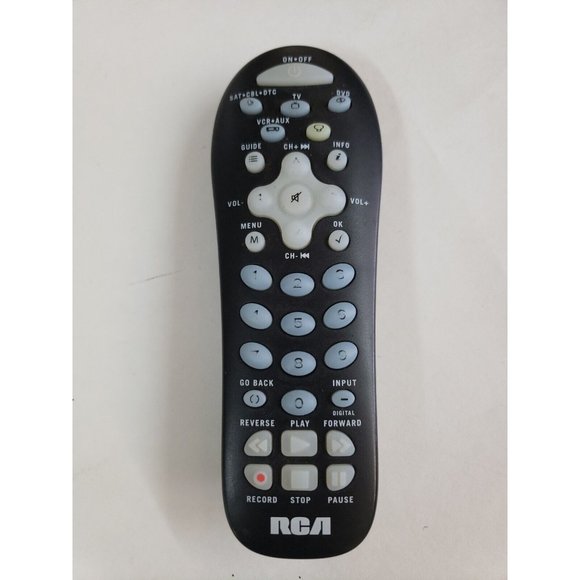RCA Universal Remote Control VCR DVD TV SAT Button RCR412BN R20052 3913P - Picture 1 of 4